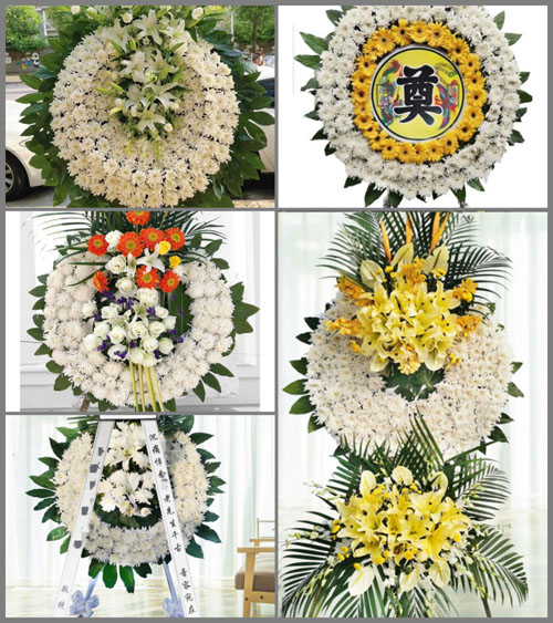 浙江省杭州临安市龙岗镇桃花溪村花圈速递