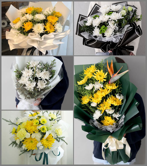 浙江省杭州临安市龙岗镇桃花溪村白事花束代送